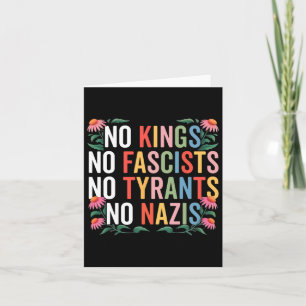 Carte Pas de rois en Amérique Pas de fascistes résister 