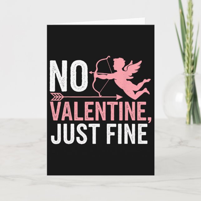 Carte Pas de Saint-Valentin, juste bien Anti Saint-Valen (Devant)