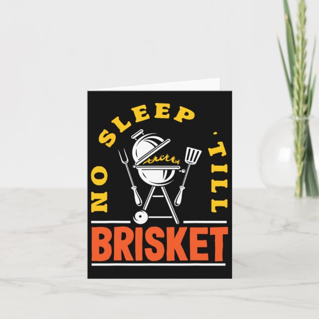 Carte Pas de sommeil jusqu'à Brisket Pitmaster Bbq Lover (Devant)