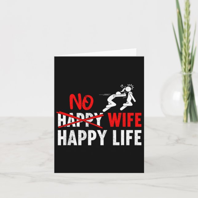 Carte Pas d'épouse heureuse heureuse vie épouses mariée  (Devant)