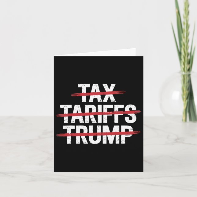 Carte Pas d'impôt sur les tarifs douaniers Pas de manife (Devant)