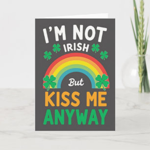 Carte Pas Irlandaise Embrasse-Moi Quand Même