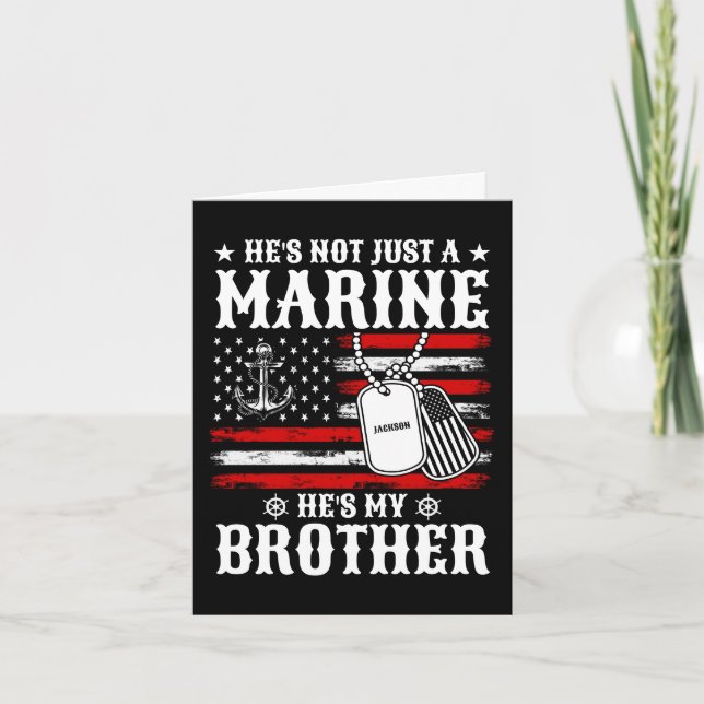Carte Pas seulement un Marine, c'est mon frère Patriotiq (Devant)