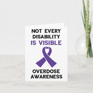 Carte Pas tous les rubans violets pour handicapés Sensib