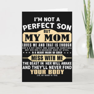 Carte Pas un fils parfait mais maman aime les hommes de