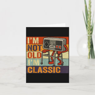 Carte Pas vieux classique drôle vieux joueur de jeux vid