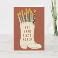 Pas votre premier Rodeo Cowboy Boot Anniversaire
