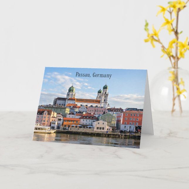 Carte Passau, Allemagne, photo du paysage urbain (Fleur jaune)