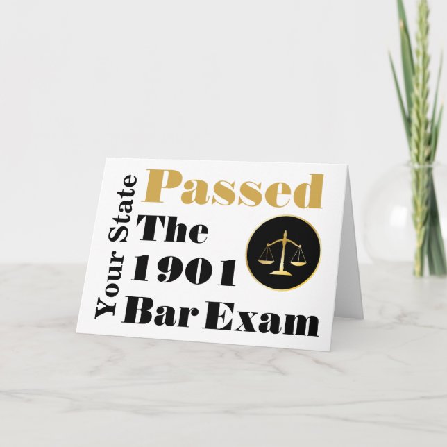Carte Passé l'examen à la barre (Personnaliser, état et  (Devant)