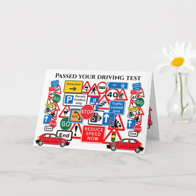 Carte Passé votre test de conduite ~ Félicitations! (Petite plante)