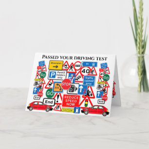 Carte Passé votre test de conduite ~ Félicitations!