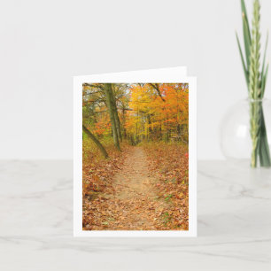 CARTE "PASSER À TRAVERS LES BOIS À L'AUTOMNE"