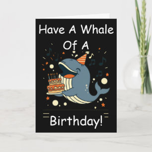 Carte Passez une fête d'anniversaire de baleine chantant