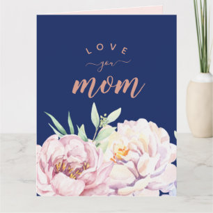Carte Pastel Aquarelle Florales Vous Aimez Maman Minimal