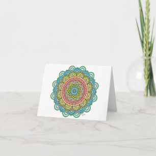 Carte Pastel Defleur Mandala