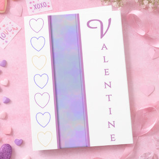 Carte Pastel Elegant Hearts Valentine Card