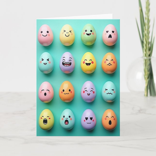 Carte Pastel Faces Fun Friend Card (Devant)