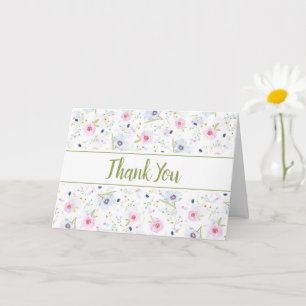 Carte Pastel Floral Merci