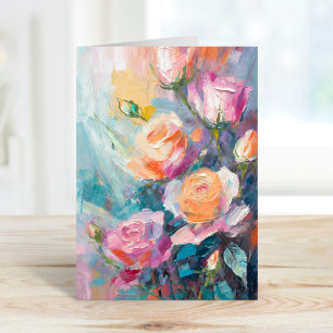 Carte Pastel Floral Moderne Impressionniste Peinture