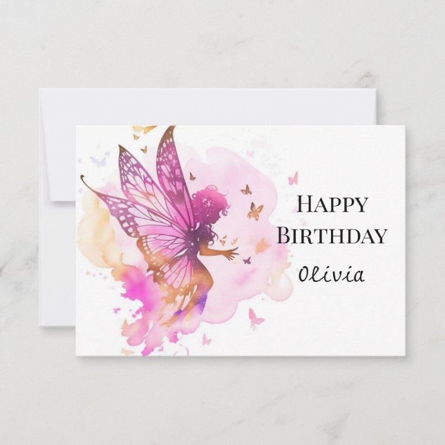 Carte Pastel Fun Online Fairy Anniversaire (Devant)