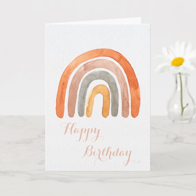 Carte Pastel Rainbow | Joyeux anniversaire (Petite plante)