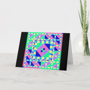 Carte Pastel Rangoli w/ Black Border 2 Diwali