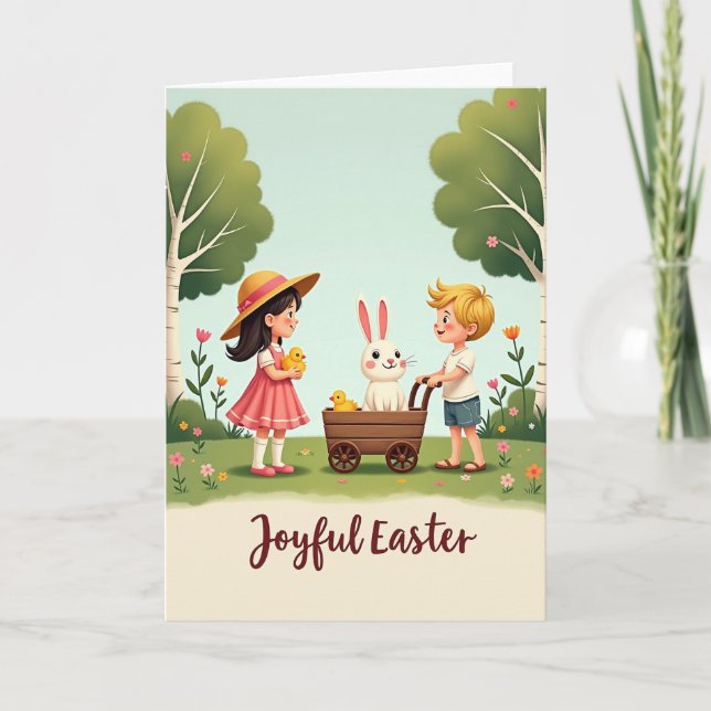 Carte Pastel Spring Scene Card (Devant)