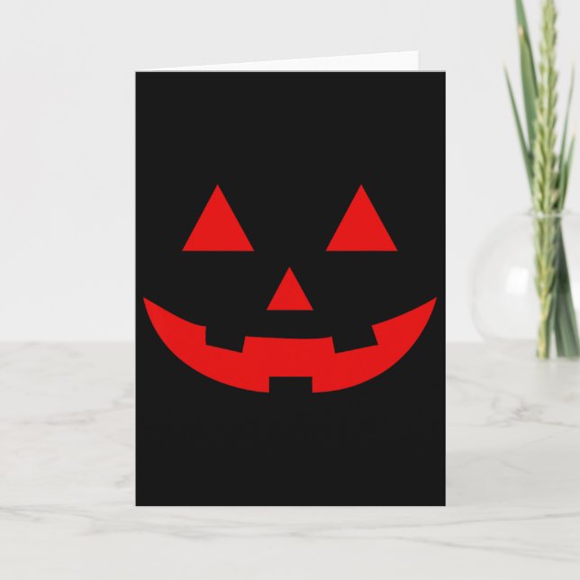 Carte Pastèque simple Jack-o'-lantern Halloween d'été (Devant)