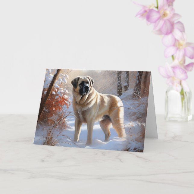 Carte Pasteur Anatolien Laisser Neige Noël (Orchidée)
