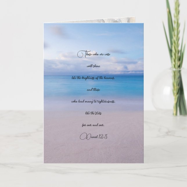 Carte Pasteur Sagesse Merci Écriture Big Card (Devant)