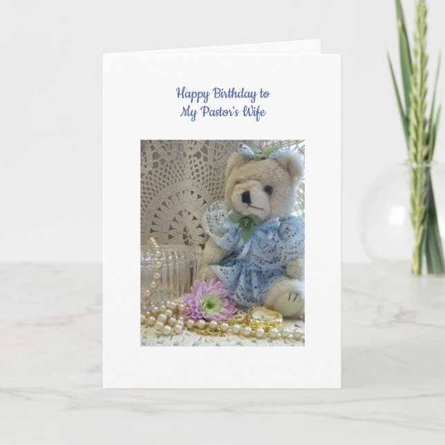 Carte Pasteurs Anniversaire Femme Christian Card BBR (Devant)