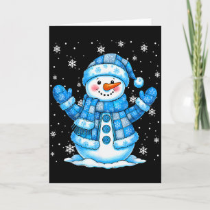 Carte Patchwork Quilt Bonhomme de Neige Quilter Joyeux N