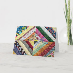 Carte Patchwork Quilt Imprimer Motif pour Anniversaire