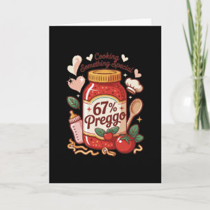 Carte Pâtes à la sauce Preggo Annonce de grossesse Drôle