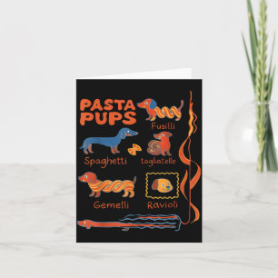 Carte Pâtes P Chien Drôle Dachshund Chien Pâtes Foodie C