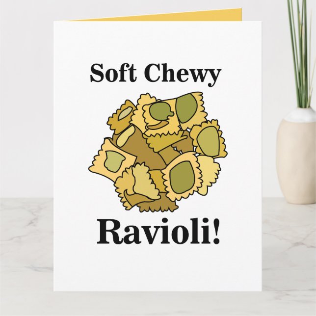 Carte Pâtes ravioli Nourriture italienne Anniversaire (Devant)
