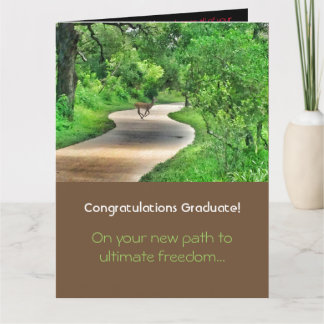 Carte Path to Ultimate Freedom Graduation Card