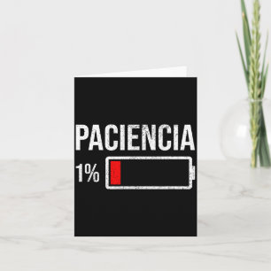 Carte Patience 1% à 1% Batterie faible Humour drôle