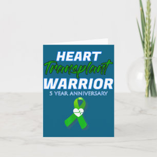 Carte Patient guerrier de l'anniversaire des 5 ans de la