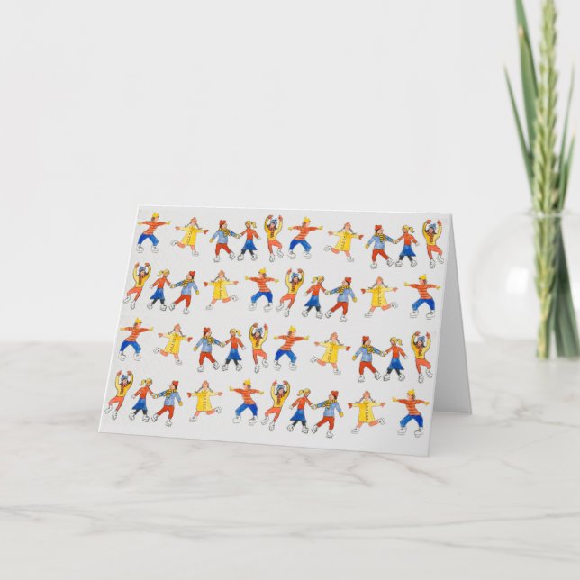 Carte Patineuse de glace Art pour Carity Card (Devant)