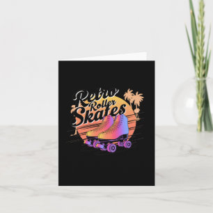 Carte Patins à roulettes rétro - Autocollant Vibes 80