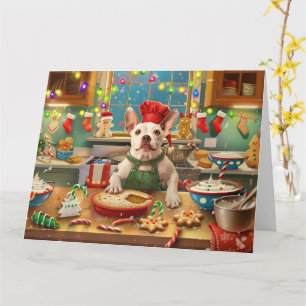 Carte Pâtisserie de vacances pour Bull Terrier : Noël fe