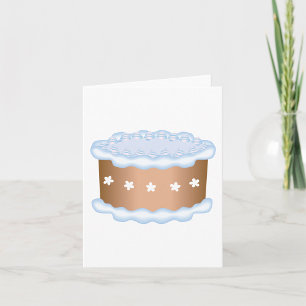 Carte Pâtisserie Gâteau Bleu Glaçé Dessert