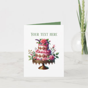 Carte Pâtisserie personnalisable de boulangerie de gâtea