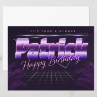 Patrick Name Prénom lila retro
