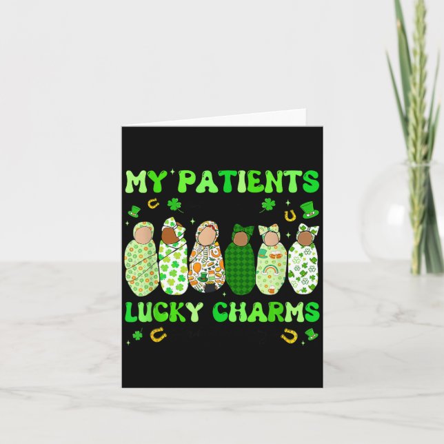 Carte Patrick's Day Nurse My Patients Are My Lucky Nicu  (Devant)