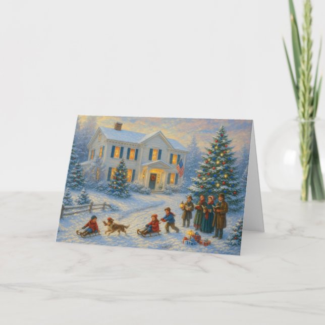 Carte Patriotic Christmas Card Veteran Holiday Card  (Devant)