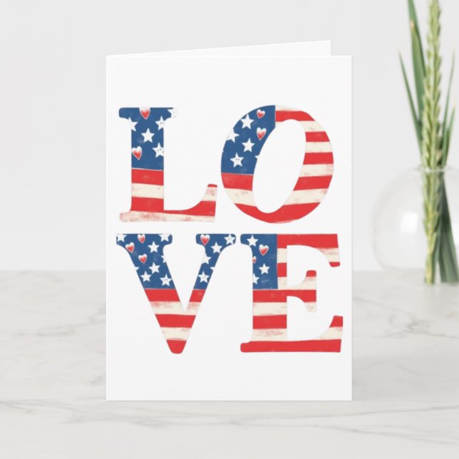 Carte patriotic love (Devant)