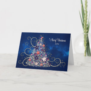 Carte Patriotic Military Christmas Tree, SON
