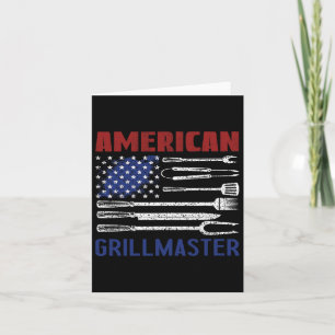 Carte Patriotique American Flag Grill Byrbeque Master